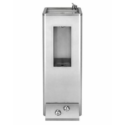Foot Operated Bottle Filler and Drinking Fountain