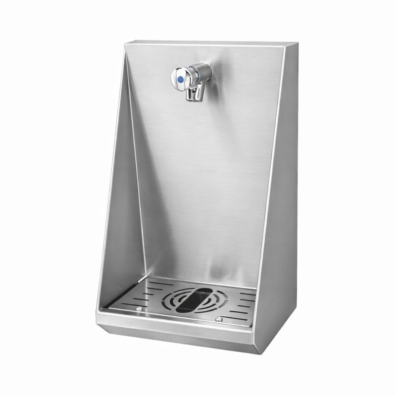 Stainless steel single water bottle refilling station