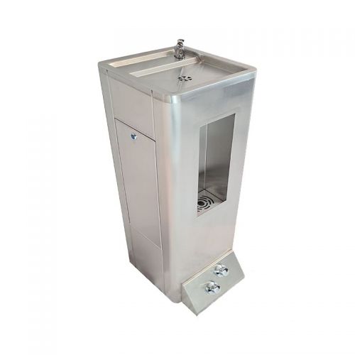 Junior Drinking Fountain And Bottle Filler Combined with Foot Operation. image
