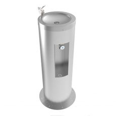 recessed bottle filler with drinking fountain