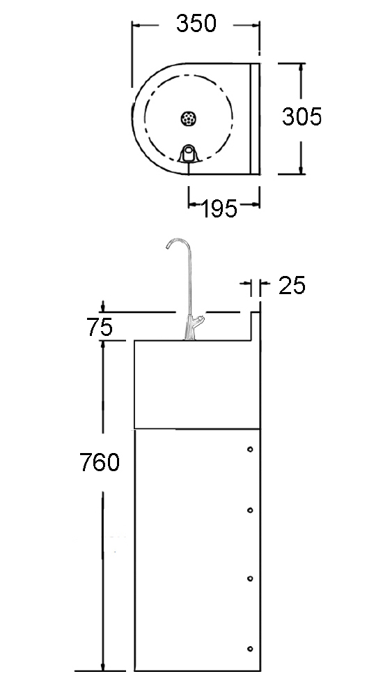 junior height bottle filling fountain dimensions